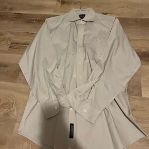 JOS A. BANK Traveler Collection Tailored Fit Button Down Collar Dress Shirt